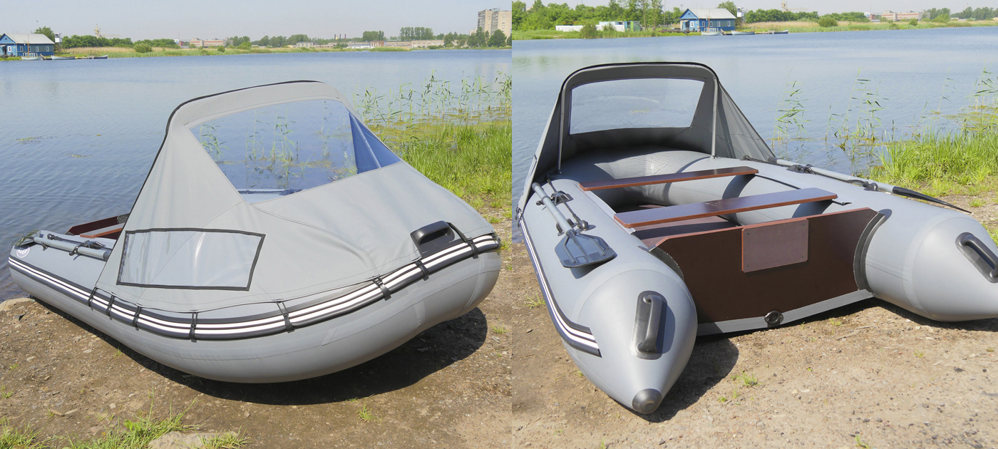 Тент носовой на лодку длиной 450-550 со стеклом